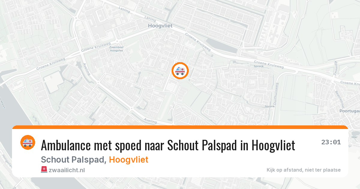 Ambulance met spoed naar Schout Palspad in Hoogvliet — 18 mrt 2026