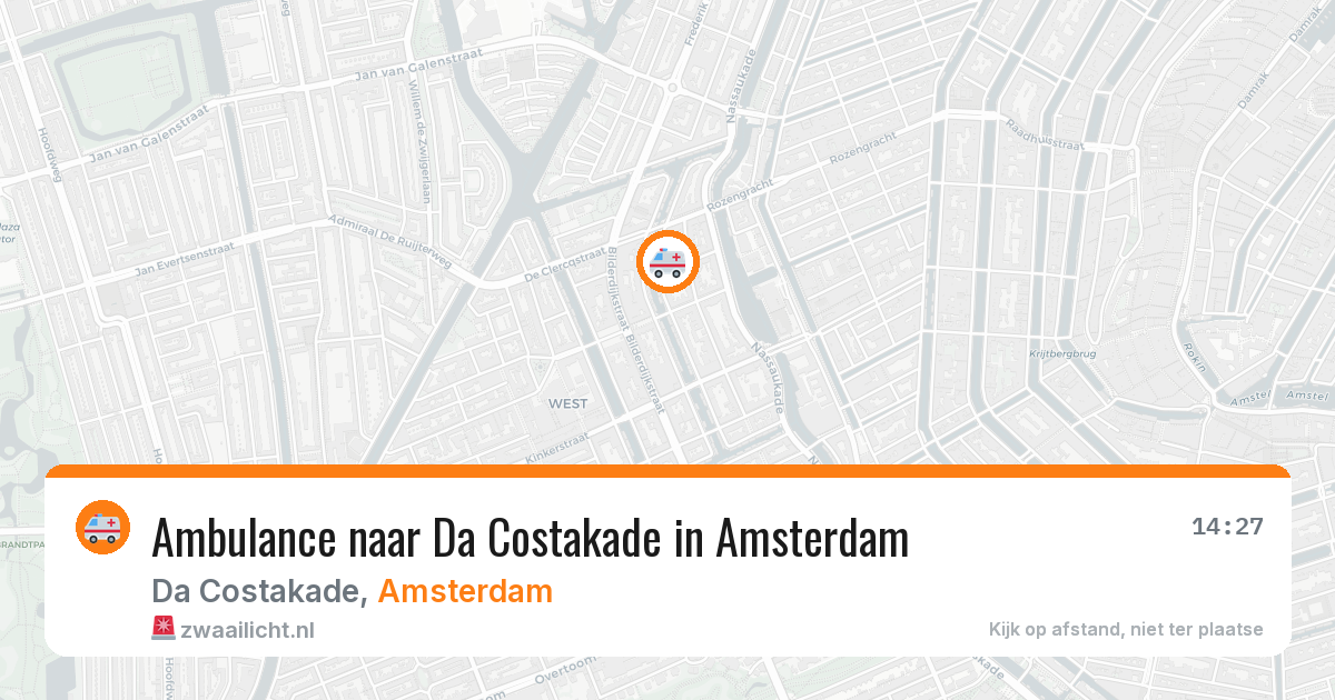 Ambulance naar Da Costakade in Amsterdam — 10 jun 2026