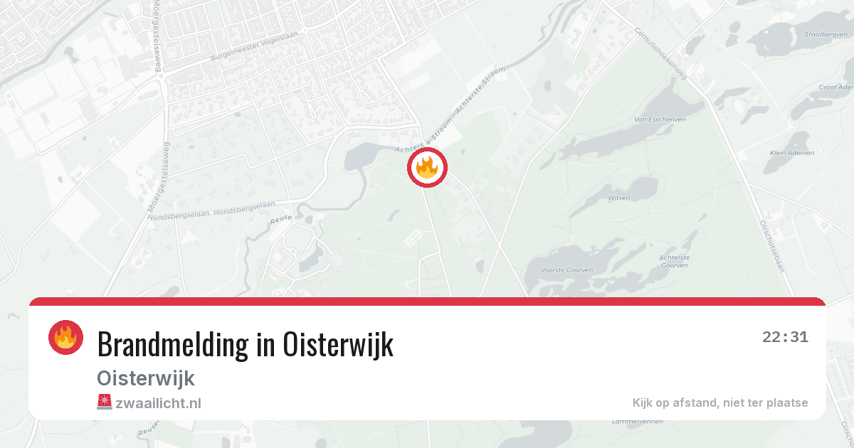 Brandmelding in Oisterwijk — 20 jun 2026