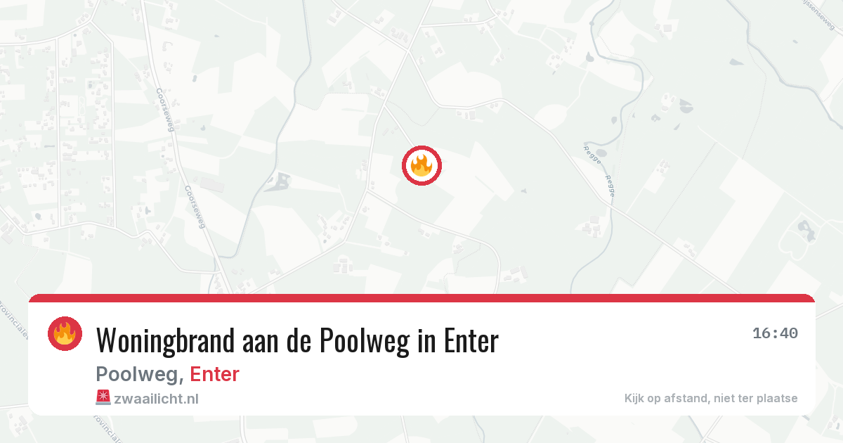 Woningbrand aan de Poolweg in Enter — 20 jan 2026