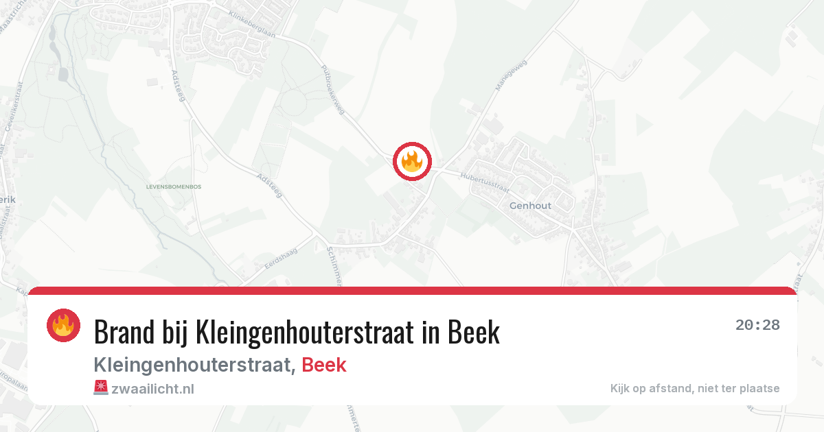 Brand bij Kleingenhouterstraat in Beek — 29 mei 2026