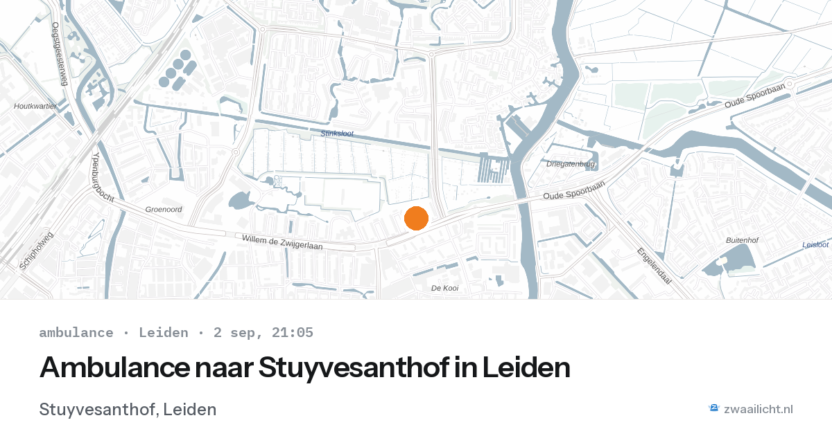 Ambulance naar Stuyvesanthof in Leiden — 2 sep 2026