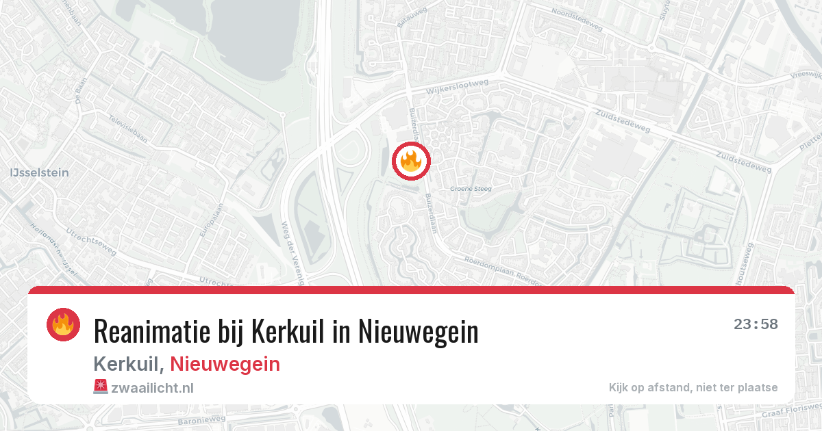 Reanimatie bij Kerkuil in Nieuwegein — 27 jul 2026