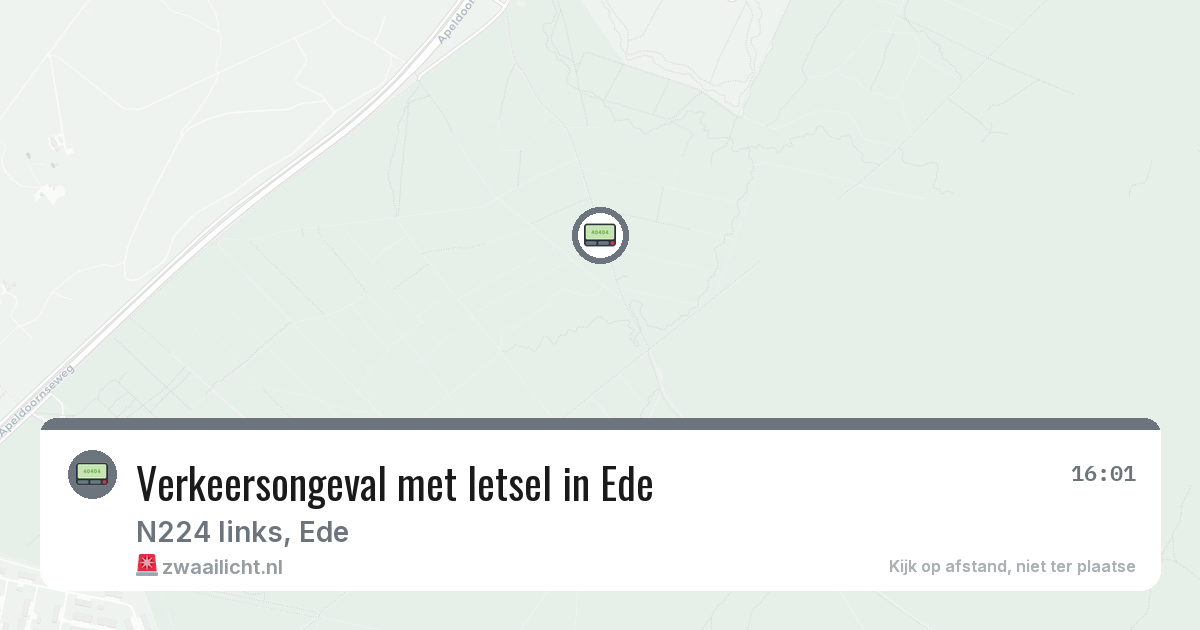 Verkeersongeval met letsel in Ede — 11 aug 2026
