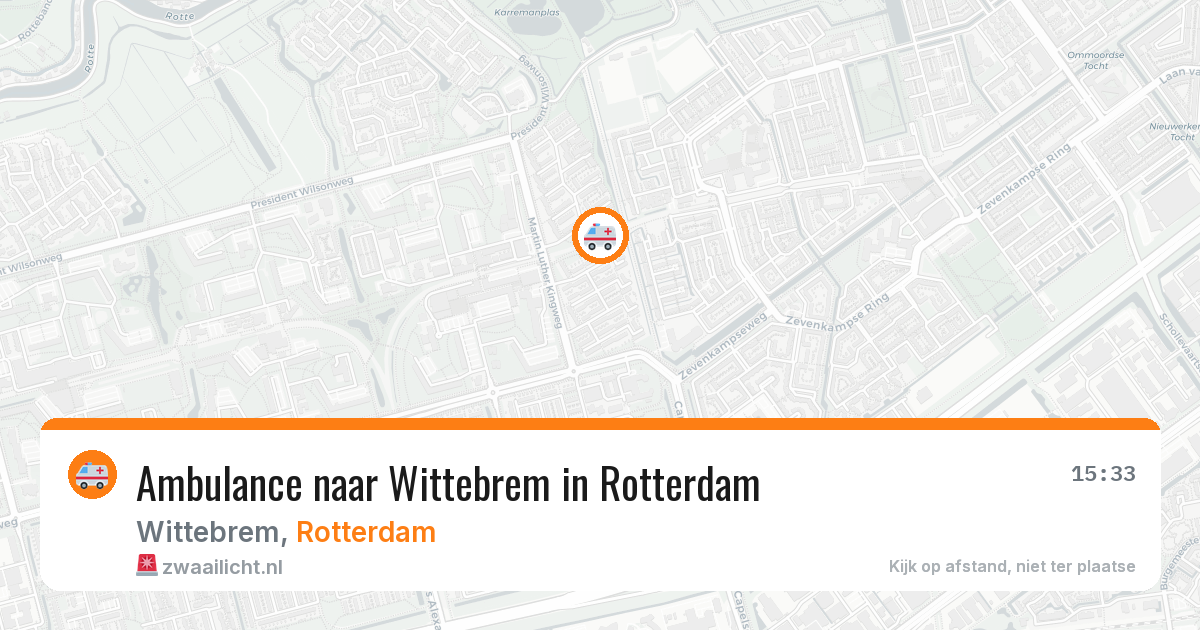 Ambulance naar Wittebrem in Rotterdam — 20 jun 2026