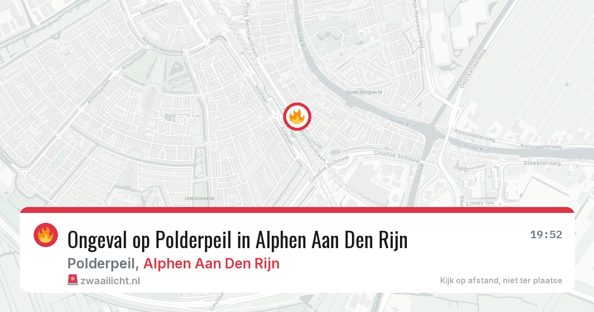 Ongeval op Polderpeil in Alphen Aan Den Rijn — 14 mei 2026