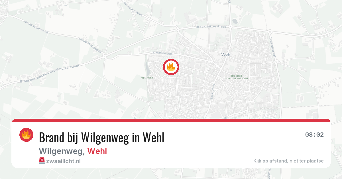 Brand bij Wilgenweg in Wehl — 8 jun 2026