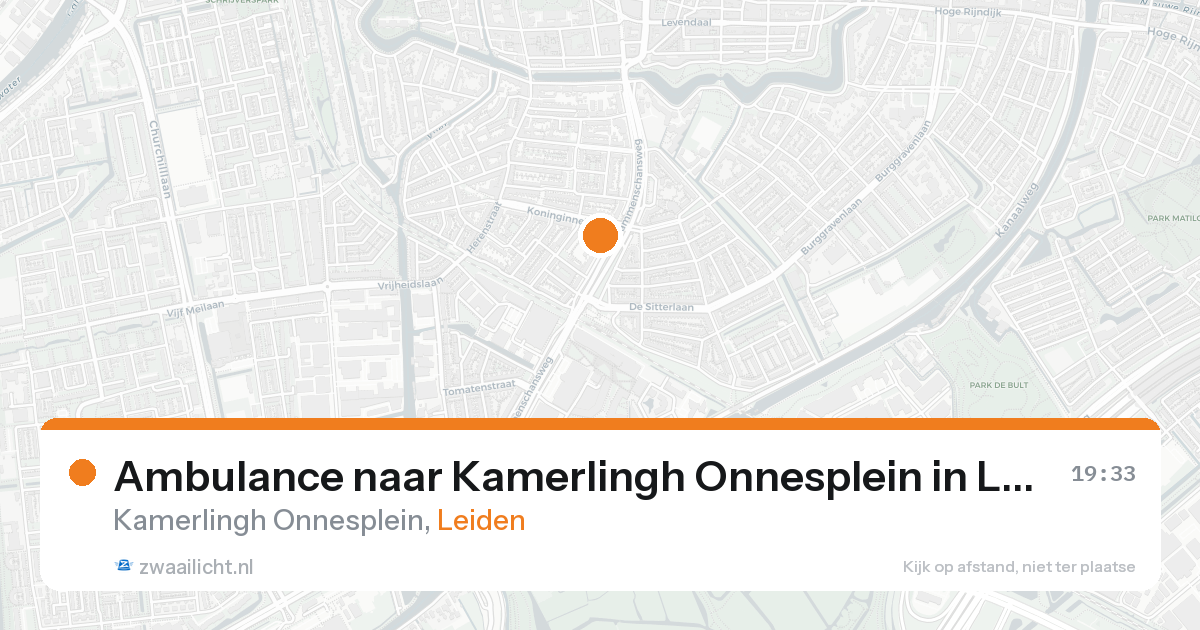 Ambulance naar Kamerlingh Onnesplein in Leiden — 20 aug 2026