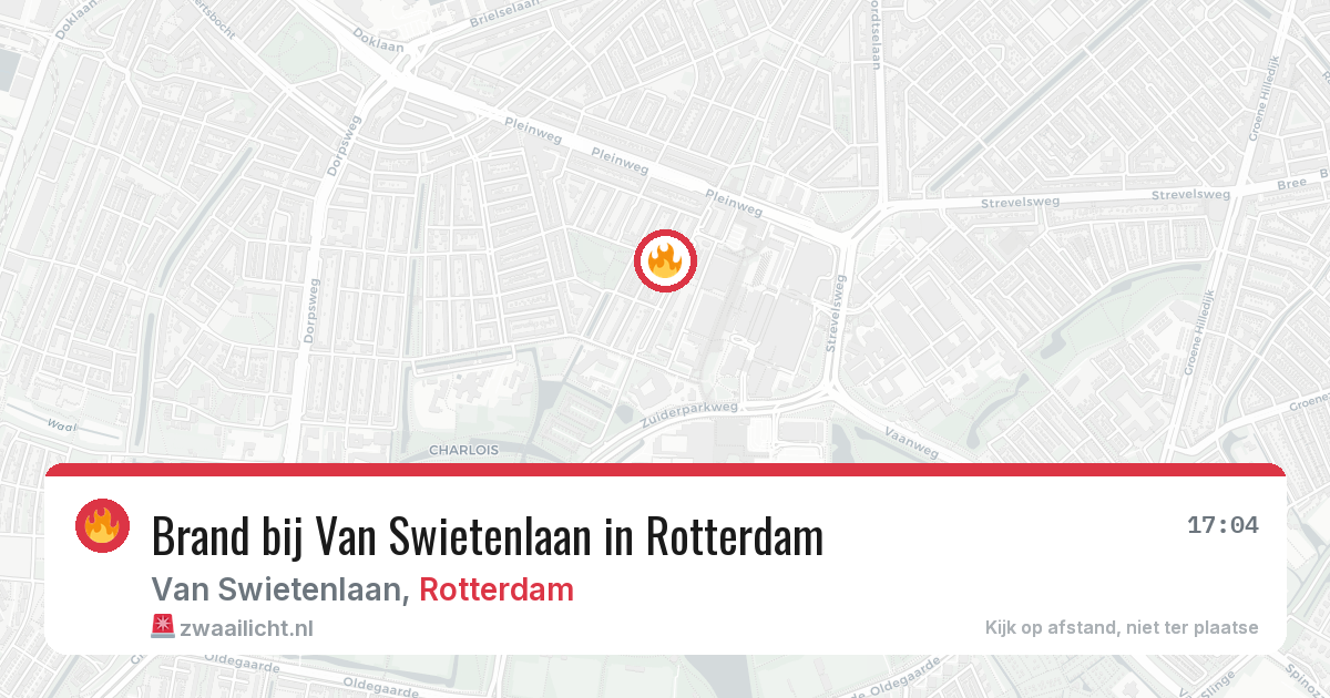 Brand bij Van Swietenlaan in Rotterdam — 9 mei 2026