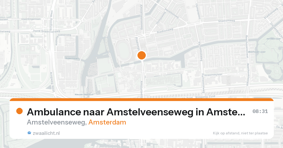 Ambulance naar Amstelveenseweg in Amsterdam — 20 aug 2026