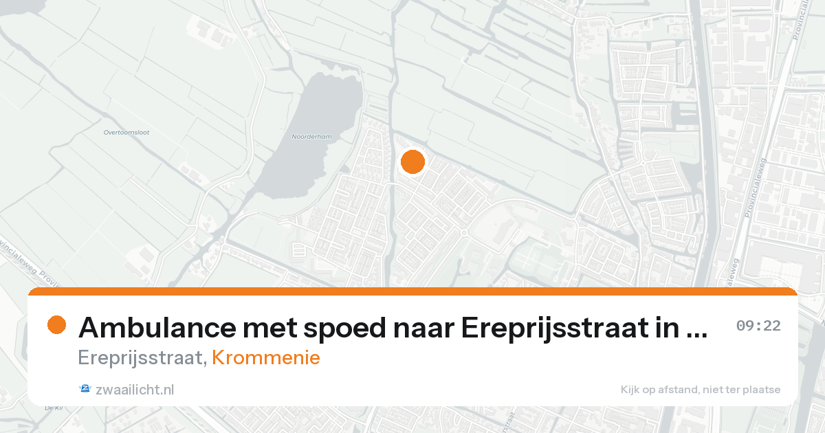 Ambulance met spoed naar Ereprijsstraat in Krommenie — 8 jun 2026