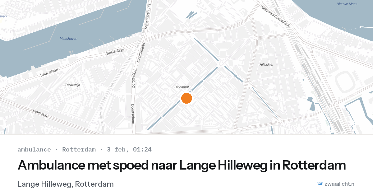 Ambulance met spoed naar Lange Hilleweg in Rotterdam — 3 feb 2026