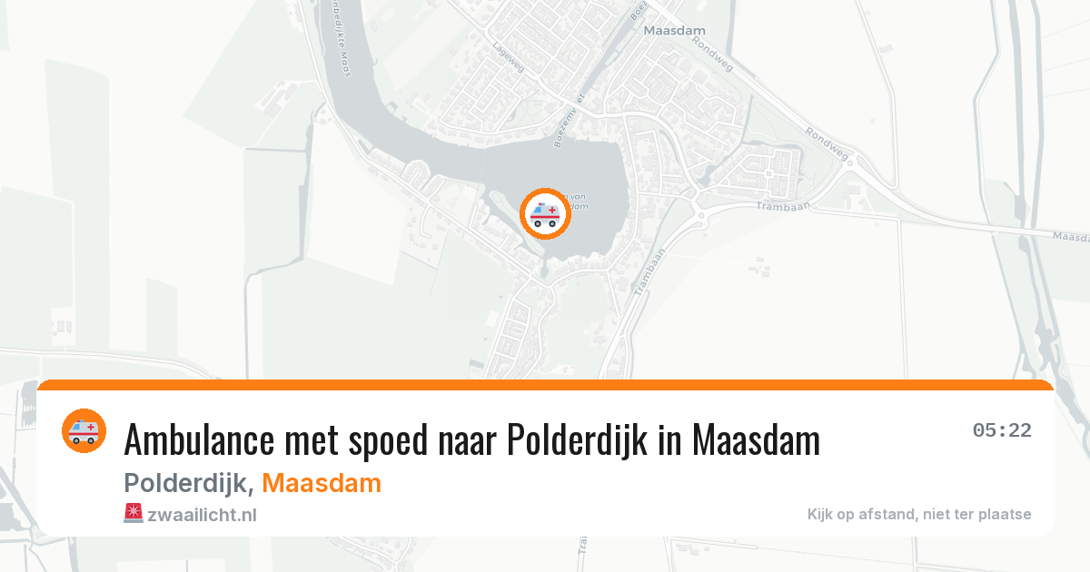 Ambulance met spoed naar Polderdijk in Maasdam — 30 jan 2026