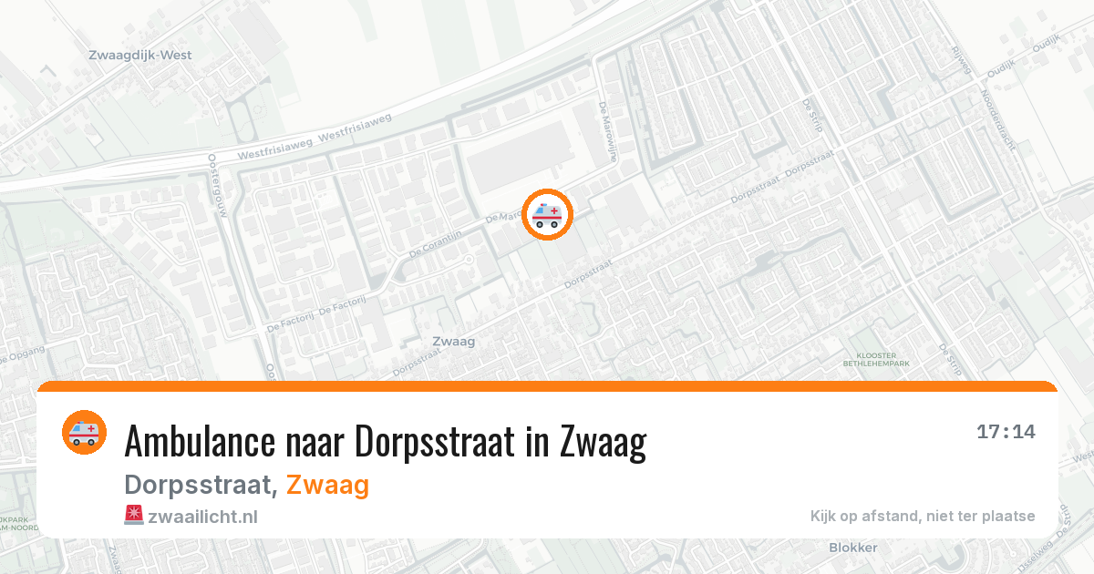 Ambulance naar Dorpsstraat in Zwaag — 6 apr 2026