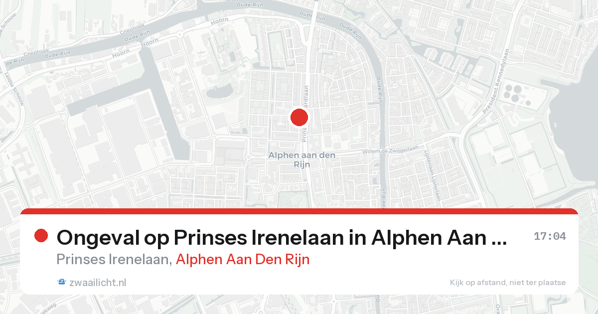 Ongeval op Prinses Irenelaan in Alphen Aan Den Rijn — 30 jan 2026