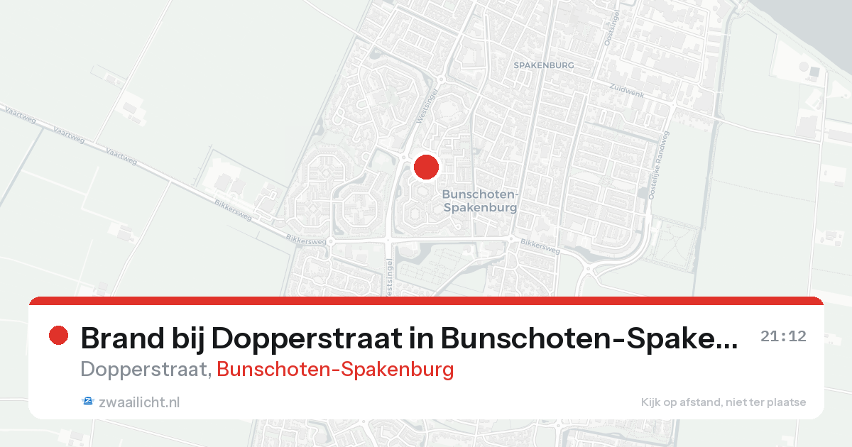 Brand bij Dopperstraat in Bunschoten-Spakenburg — 16 aug 2026