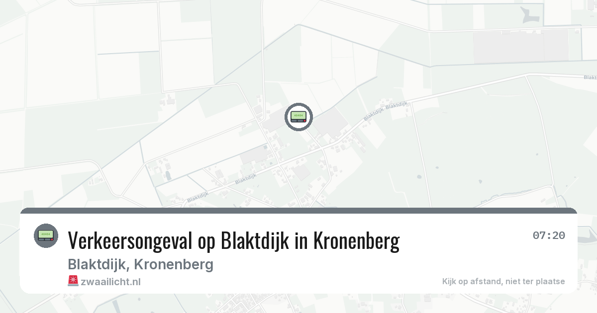 Verkeersongeval op Blaktdijk in Kronenberg — 5 jun 2026