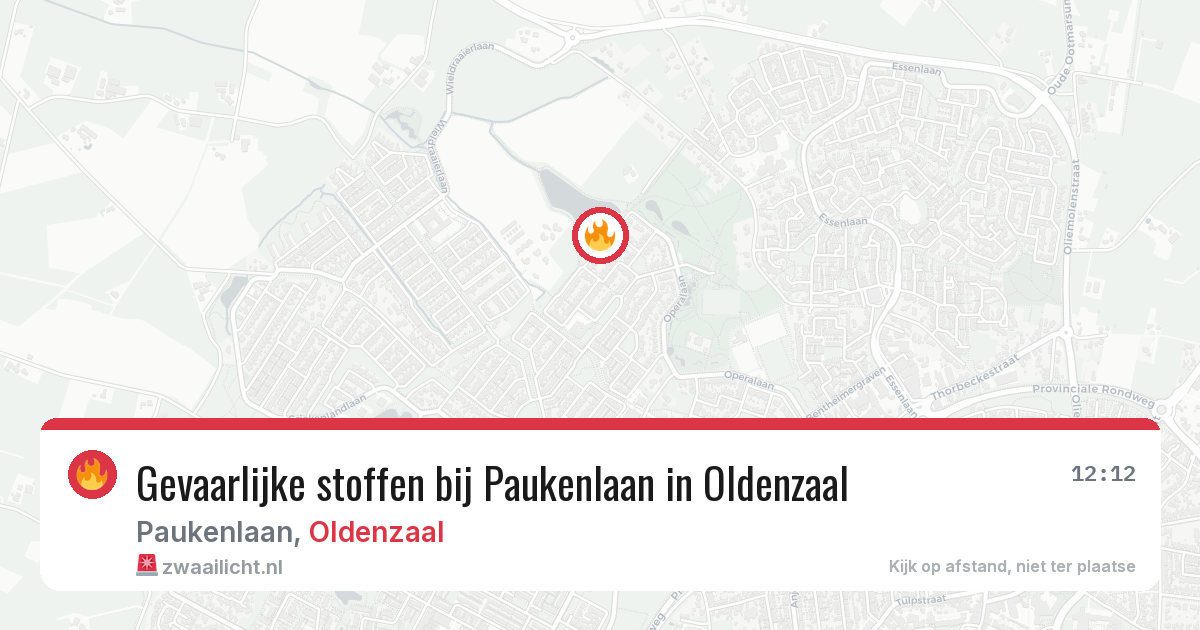 Gevaarlijke stoffen bij Paukenlaan in Oldenzaal — 16 jun 2026
