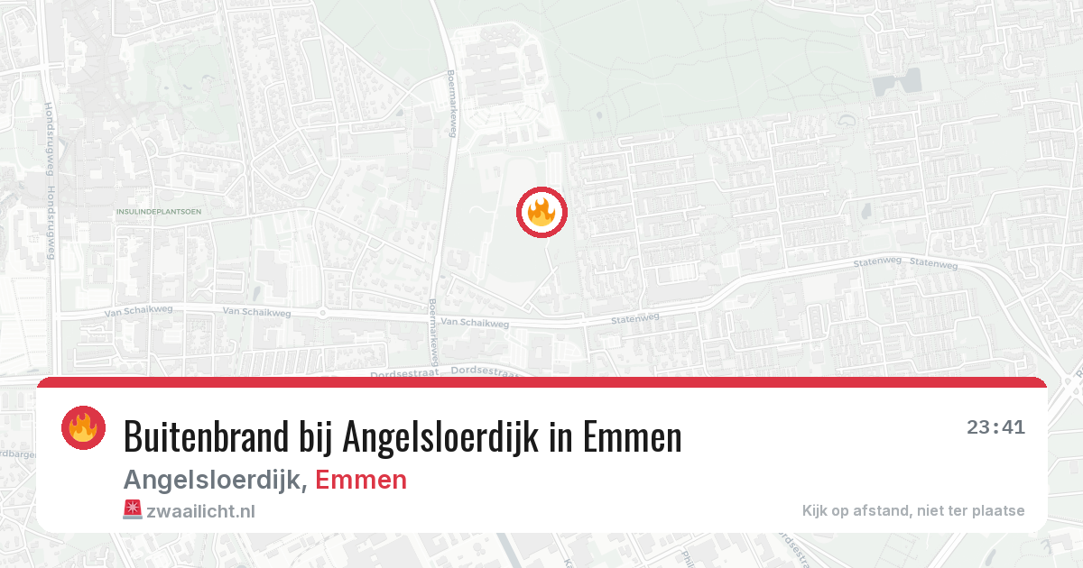 Buitenbrand bij Angelsloerdijk in Emmen — 8 aug 2026