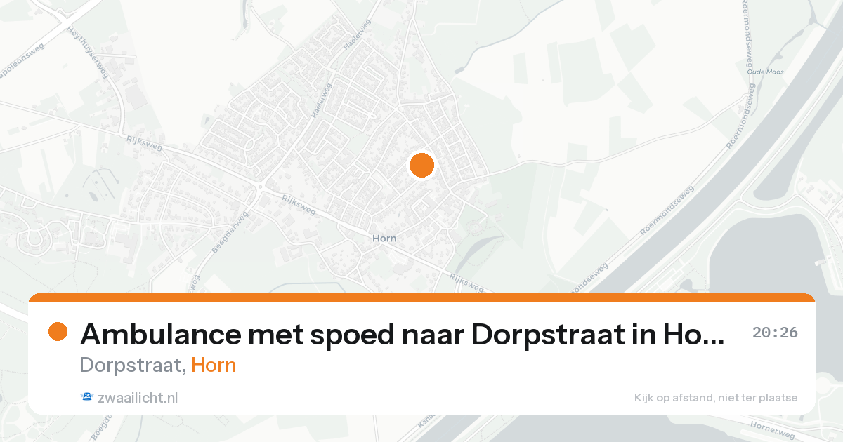 Ambulance met spoed naar Dorpstraat in Horn — 24 aug 2026