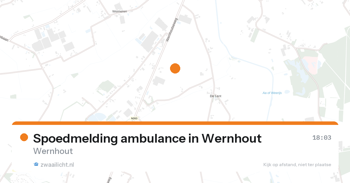 Spoedmelding ambulance in Wernhout — 21 aug 2026