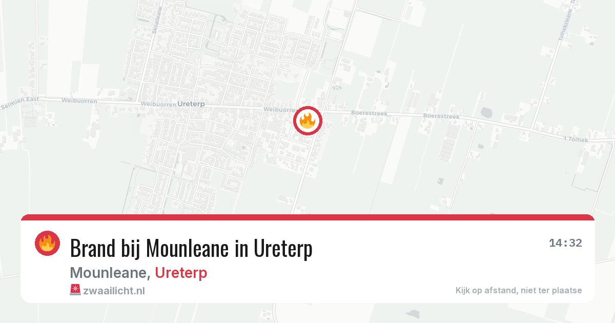 Brand bij Mounleane in Ureterp — 3 aug 2026