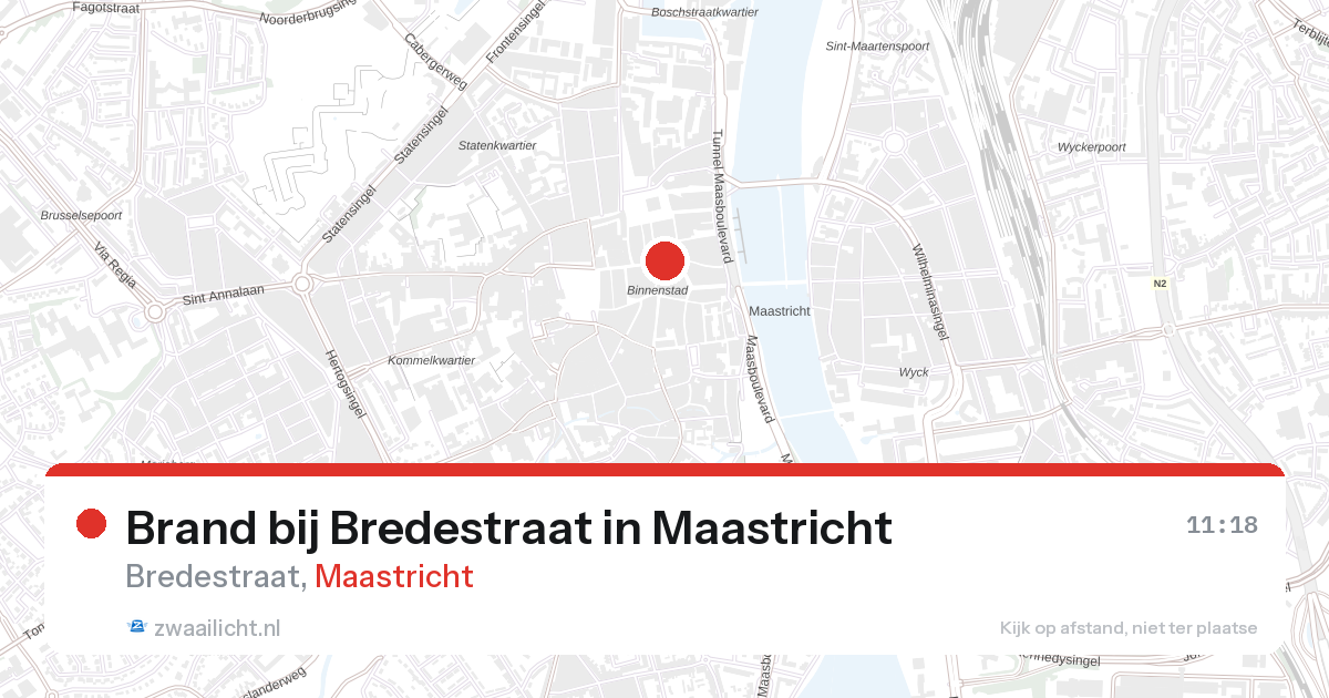 Brand bij Bredestraat in Maastricht — 3 jul 2026