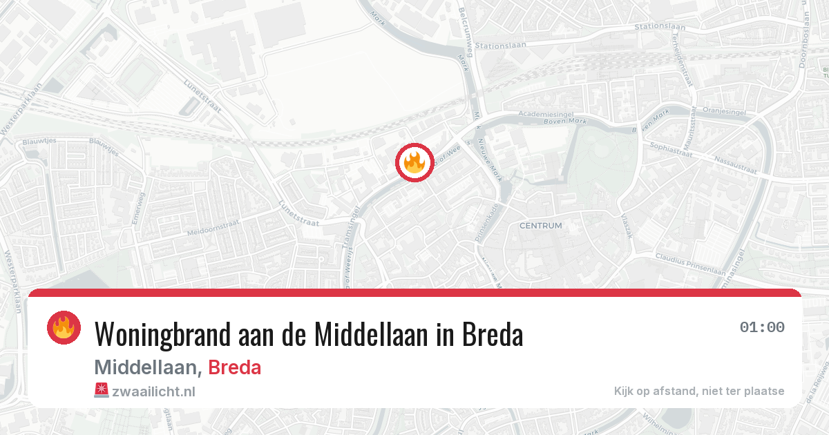 Woningbrand aan de Middellaan in Breda — 5 jun 2026