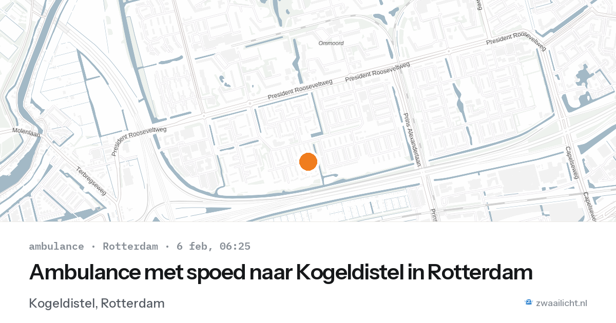 Ambulance met spoed naar Kogeldistel in Rotterdam — 6 feb 2026