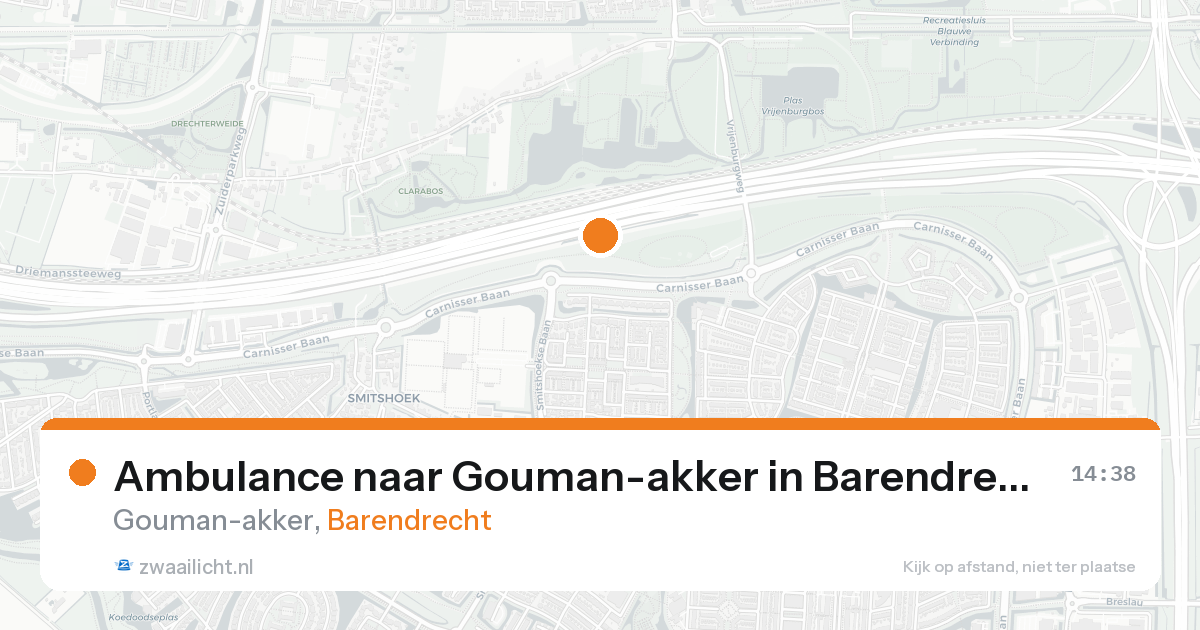 Ambulance naar Gouman-akker in Barendrecht — 18 aug 2026
