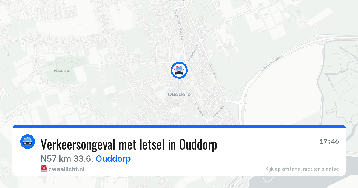 Verkeersongeval met letsel in Ouddorp — 26 jun 2026