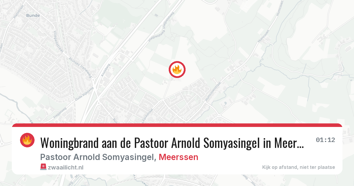 Woningbrand aan de Pastoor Arnold Somyasingel in Meerssen — 9 mei 2026