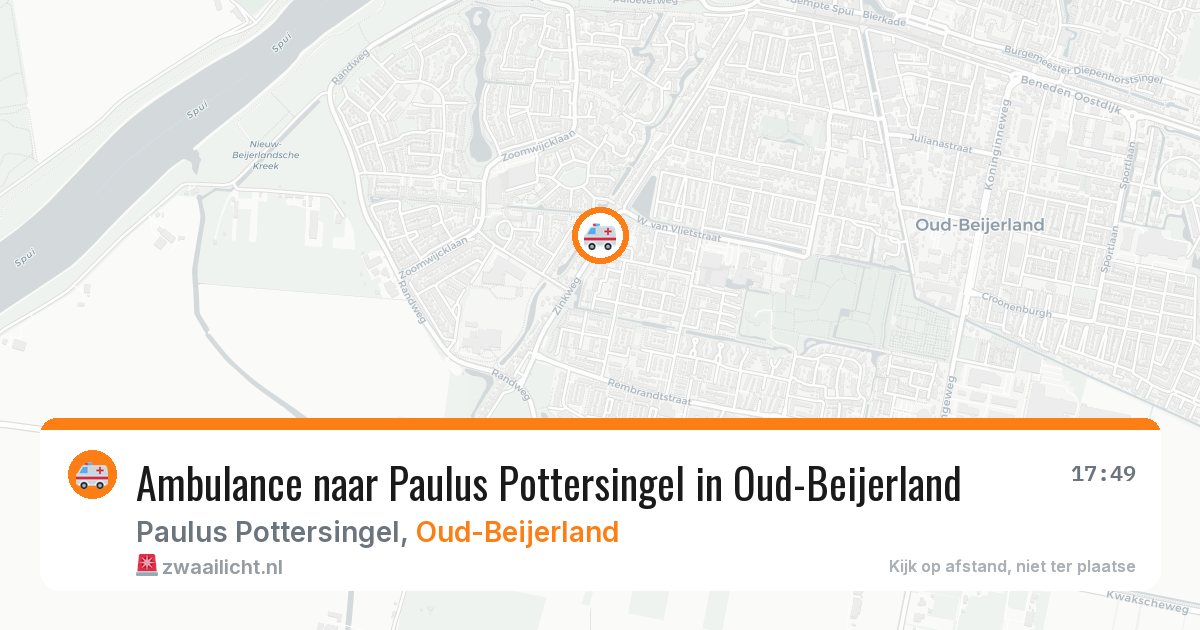 Ambulance naar Paulus Pottersingel in Oud-Beijerland — 22 jul 2026