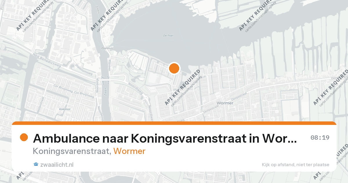 Ambulance naar Koningsvarenstraat in Wormer — 26 aug 2026