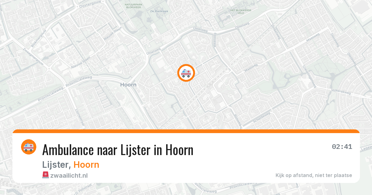 Ambulance naar Lijster in Hoorn — 15 jul 2026