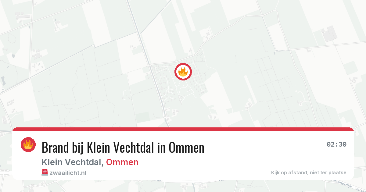Brand bij Klein Vechtdal in Ommen — 25 mrt 2026