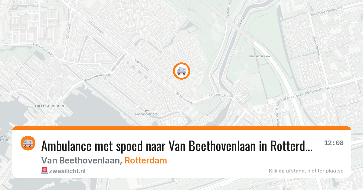Ambulance met spoed naar Van Beethovenlaan in Rotterdam — 5 aug 2026