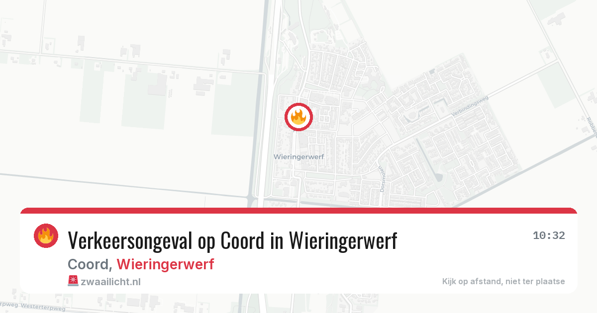 Verkeersongeval op Coord in Wieringerwerf — 24 mrt 2026