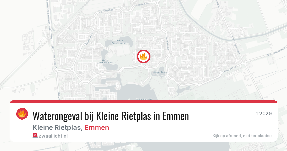 Waterongeval bij Kleine Rietplas in Emmen — 29 jul 2026