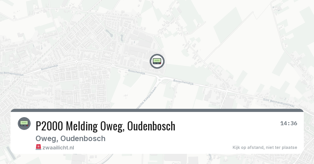 P2000 Melding Oweg, Oudenbosch — 3 aug 2026
