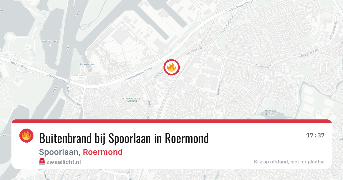 Buitenbrand bij Spoorlaan in Roermond — 20 jul 2026
