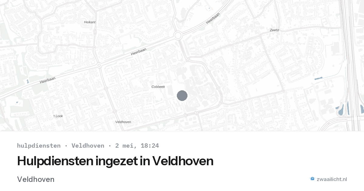 Hulpdiensten ingezet in Veldhoven — 2 mei 2026 | 🚨 Zwaailicht.nl