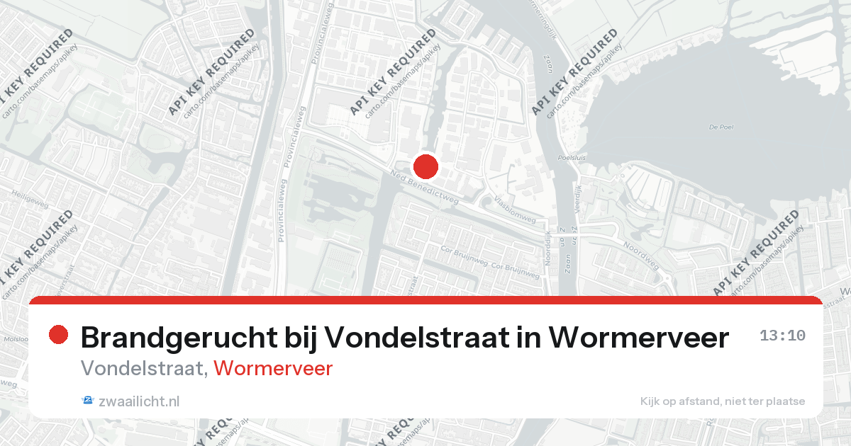 Brandgerucht bij Vondelstraat in Wormerveer — 3 mei 2026