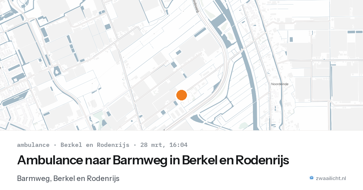 Ambulance naar Barmweg in Berkel en Rodenrijs — 28 mrt 2026