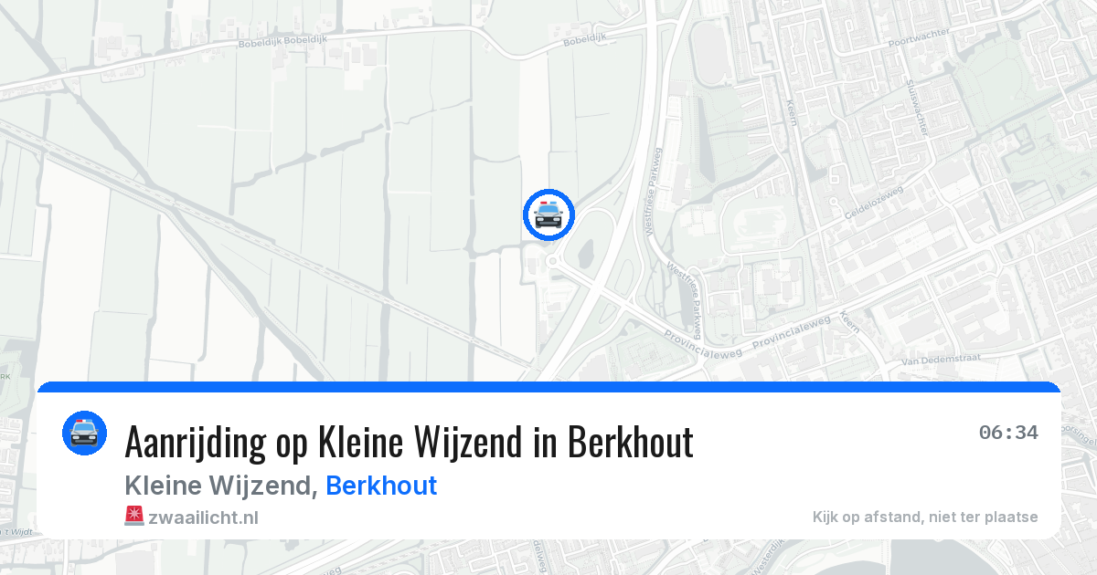Aanrijding op Kleine Wijzend in Berkhout — 25 mrt 2026