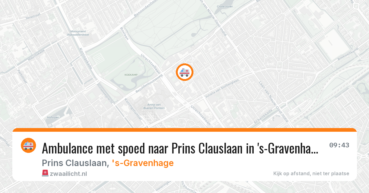 Ambulance met spoed naar Prins Clauslaan in 's-Gravenhage — 7 jul 2026