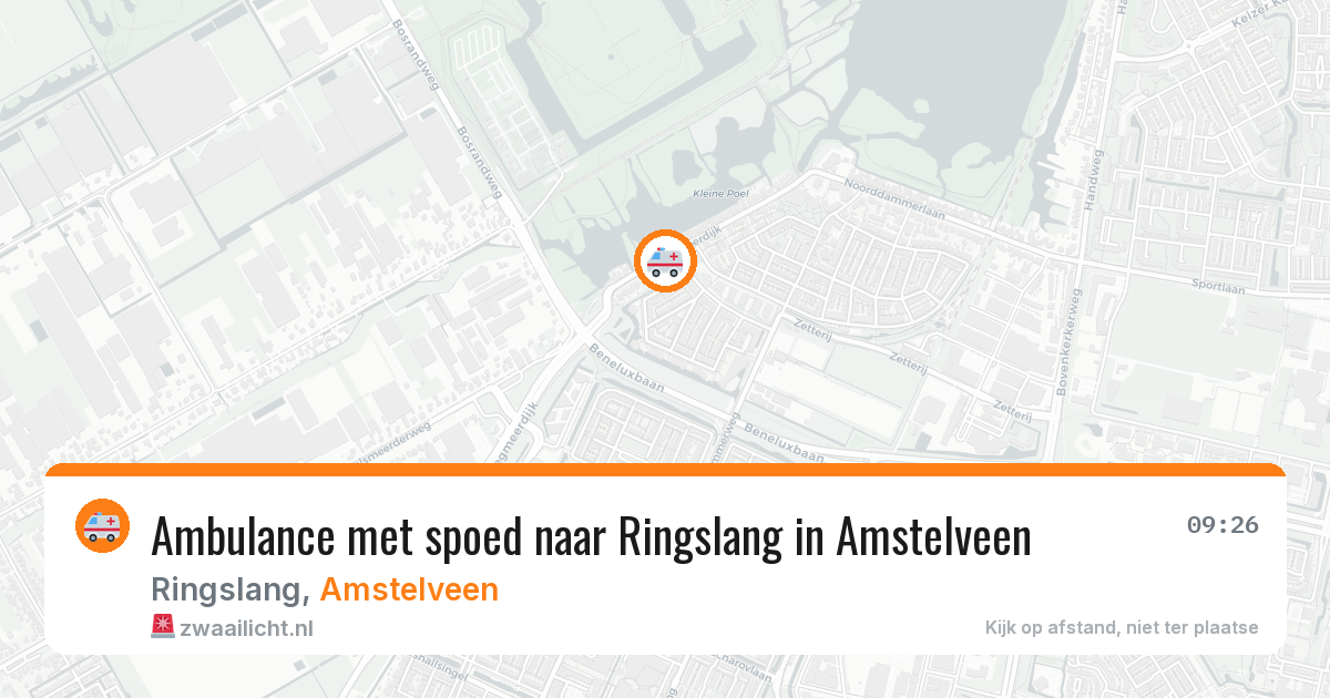 Ambulance met spoed naar Ringslang in Amstelveen — 28 apr 2026