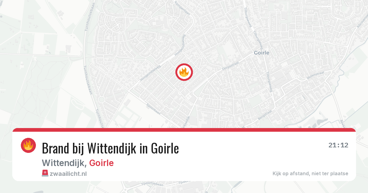 Brand bij Wittendijk in Goirle — 26 jun 2026