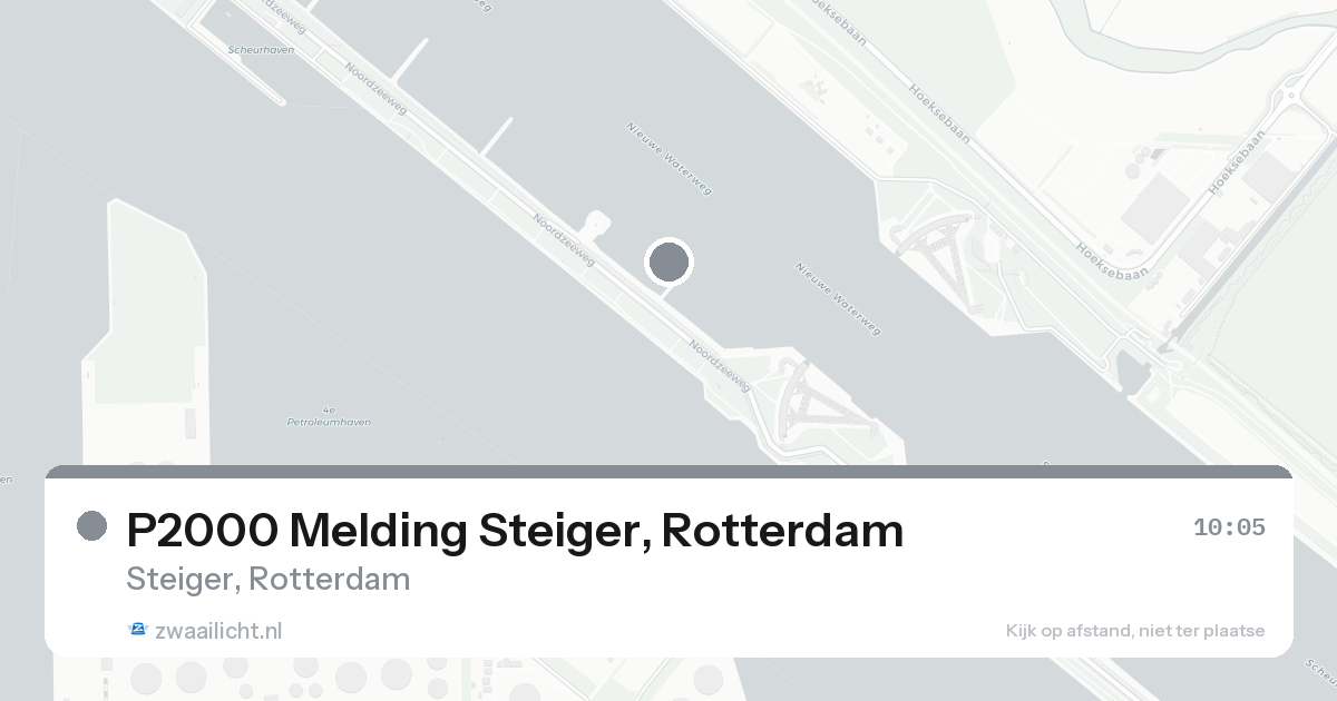 P2000 Melding Steiger, Rotterdam — 8 feb 2026