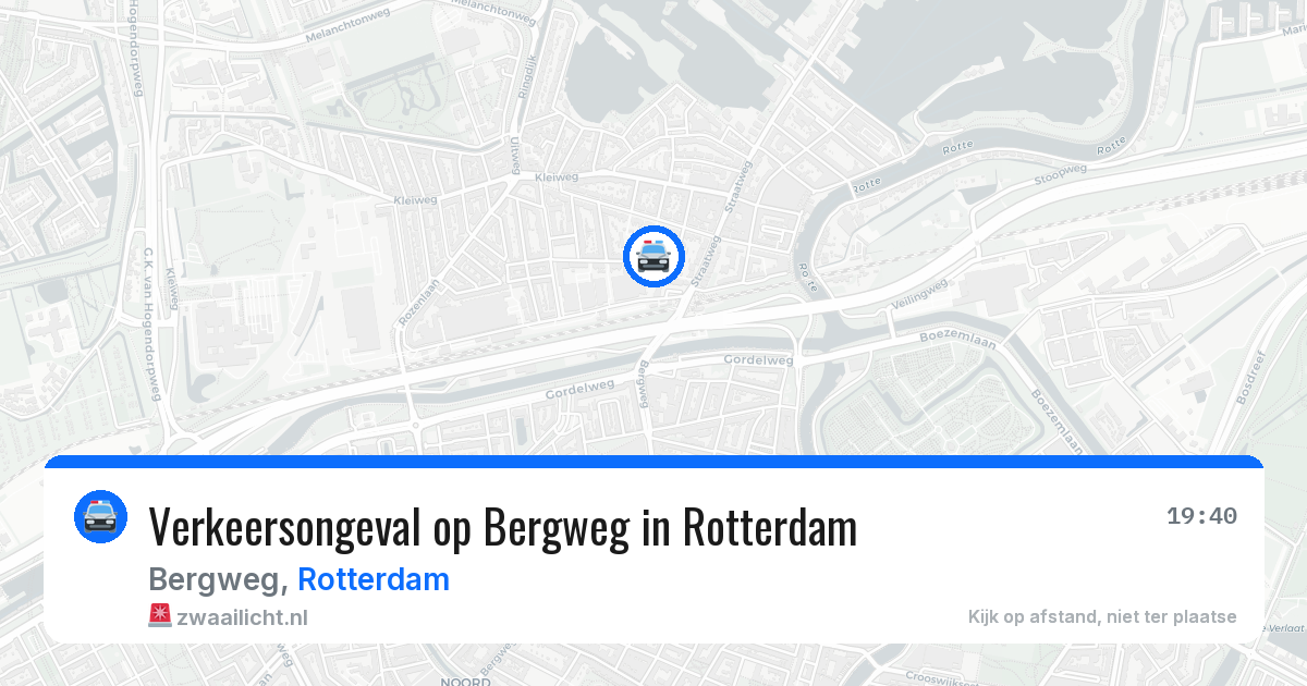 Verkeersongeval op Bergweg in Rotterdam — 1 jun 2026